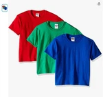 New Jerzees Youth Boys 3-PACK Red, Blue, Green Crew Tee Shirts, Sz. Large. Fixed Price $16.99.