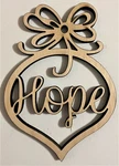 Diy Ready To Paint Wood Ornament - #012 Hope Free Shipping. Fixed Price $21.75.