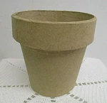 6 Paper Mache Flower Pot - Ready To Paint 3"X3" Craft Supply. Fixed Price $5.99.