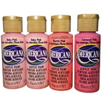 Deco Art Americana Acrylic Paint 2OZ Pink Lot Of 4. Fixed Price $14.99.