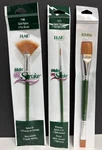 Plaid One Stroke Gold Nylon Fan Brush 1196, 1271 Script Liner, AD486 Dual. Fixed Price $10.00.