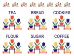 Vintage Image Kitchen Tulip Spice Canister Label Set Waterslide Decals KI353. Fixed Price $13.99.