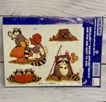 Vintage 1981 Meyercord Decalart Water Applied Decals Cute Raccoons New Sealed. Fixed Price $8.00.