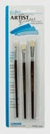 Linzer No. 0, 2, 4 W Flat Artist Brush Set For All Paints Home Decor Crafts A693. Fixed Price $14.09.