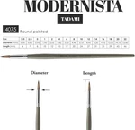Escoda Modernista Series 4075 Long Handle Artist Oil & Acrylic Brush, Round, #8. Fixed Price $29.99.