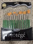 Protege By Connoisseur Gold Nylon Short Handle Brush Set, 15-PIECE. Fixed Price $23.99.