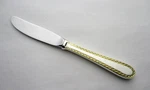 Kirk Golden Winslow Butter Spreader Knife Sterling Silver & Handle. Fixed Price $55.00.