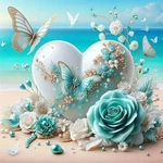 Eimivrc Heart Shaped Beach Painting Kits For Adults,diamond M584. Fixed Price $11.32.