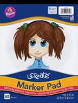 Pacon Marker Pad White 9"" X 12"" 40 Sheets". Fixed Price $17.99.