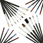 2 Sets: 15 Piece Artist Paint Brush Mixed Sizes, Acrylic Oil Watercolor. Fixed Price $9.99.