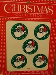 Meyercord Vintage Water Applied Decals Transfers Christmas Santas New Nos. Fixed Price $12.63.