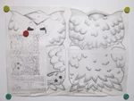 Vintage Tri Chem Picture To Paint Felt Usa Poster #8702 Owl Pajama Bag 26X19. Fixed Price $17.95.