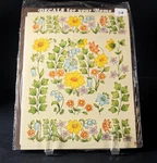 Vtg New Meyercord Decals For Your Home Multi Color Flowers # 1598D. Fixed Price $11.95.