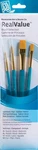 Synthetic Gold Taklon Real Value Brush SET-4/PKG P9171. Fixed Price $14.83.