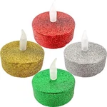 Flomo Christmas/holiday Battery Glitter Candle (led Tealights Set Of 4). Fixed Price $9.99.