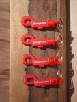 Snap-on Tools Brand Red Clip Key Chain Ring Set Of (4). Fixed Price $25.00.