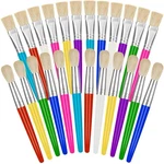 24 Pcs Paint Brushes For Kids Bulk Colorful Round And Flat. Fixed Price $16.89.
