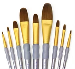 Royal Crafters Choice Brown Taklon Artist- Brush Sets (filbert,round,shader Etc). Fixed Price $16.99.