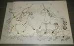 * 0495 Unicorn And Pegassus Rainbow Picture To Paint. Fixed Price $15.00.