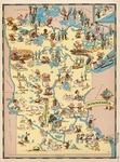12272.DECOR Poster.vintage Interior Wall DESIGN.1935 Minnesota Cartoon Map. Fixed Price $37.00.
