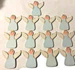 Wooden Angel Figures By Darice Finished Design 3.5-INCH Painted Set Of 13. Fixed Price $19.99.