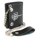 MLW7840 Men's Black Leather Biker Wallet Tri-fold Anti Theft Stainless.... Fixed Price $39.31.