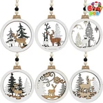 6 Pcs Christmas Wooden Ornaments, Farmhouse Rustic Reindeer, Hanging. Fixed Price $23.99.
