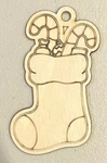Ready Paint Wood Ornament - #343 Stocking Free Shipping. Fixed Price $6.00.