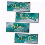 Fencordar 4 Piece And Gold Wall Decor Set Motivational Teal. Fixed Price $24.56.