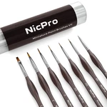 Nicpro 7 Pcs Micro Fine Detail Paint Brush Set, Small Miniature Tip. Fixed Price $11.99.