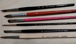 Vintage Grumbacher Artsign Sable Round Brush, 7 Set Shader Oval Rare Fine Point. Fixed Price $175.00.
