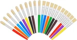 20 Pcs Round And Flat Paint Brushes For Kids, Easy Hold, Bristle Craft. Fixed Price $15.99.