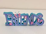 Resin Turquoise Blue Purple Little Girls 'friends' Wall Plaque Hanging Butterfly. Fixed Price $8.99.