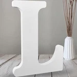 12 Inch White Big Letters Unfinished Wooden Wall Decorative. Fixed Price $21.70.