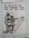 Tri Chem Picture Craft Liquid Embroidery 7215 Cowboy Aim Bathroom Clean Funny. Fixed Price $19.99.