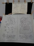 Vtg Artex / Tri-chem Liquid Paint Embroidery Picture-valentines Hearts & Flowers. Fixed Price $14.99.