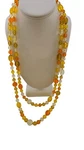 Vintage Faceted Faux Crystal Tri Color Necklace (A8198). Fixed Price $29.00.