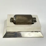 Antique Solid Silver Weighted & Glass Stamp Roller Wetter Grey Co 1901 8CM. Fixed Price $265.80.