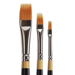 Gold Paint Brush Set Of 3 For Texturing Crafts Acrylic Oil Watercolor Art. Fixed Price $23.69.