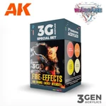 Interactive: Fire Effects - Wargame Color Paint Set AK1071. Fixed Price $14.56.