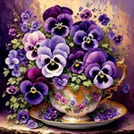 Momdedp Flowers Diamond Painting Kits For 12X16 Inches, Purple. Fixed Price $13.99.