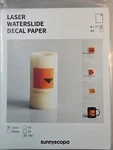 Sunnyscopa Waterslide Decal Paper 100 Sh Laser Printer - Clear, Letter Size 8.5". Fixed Price $64.99.