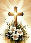 Naimoer Religious Cross Diamond Art Kits For Adults Beginner, 5D. Fixed Price $10.99.