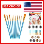 Complete 10-PIECE Brush Set For Artists Perfect Gift Creative Minds. Fixed Price $7.19.