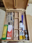 Weber Art Easel Carrying Case Wooden Box Portable Paints, Canvas, Model, Brushes. Fixed Price $29.93.