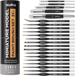 Nicpro Miniature Paint Brushes Drybrush - 21PCS Model Set For Acryli. Fixed Price $29.79.