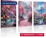Gemozaic 3 Pack Fantasy Tree Diamond Painting Kits For Adults, Pink Cherry Bloss. Fixed Price $17.66.