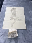 Vtg Tri Chem Picture To Paint Felt Poster Tapestry Nude Risqu Lady Adult Theme. Fixed Price $19.99.