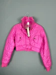 Antonio Berardi 2DIE4 Cropped Puffer Jacket Pink Quilted Designer Barbiecore Y2K. Fixed Price $189.00.