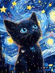 Sanyun Cat Diamond Art Kits For Adults,starry 12X16 Inches, B-001 Black. Fixed Price $14.64.